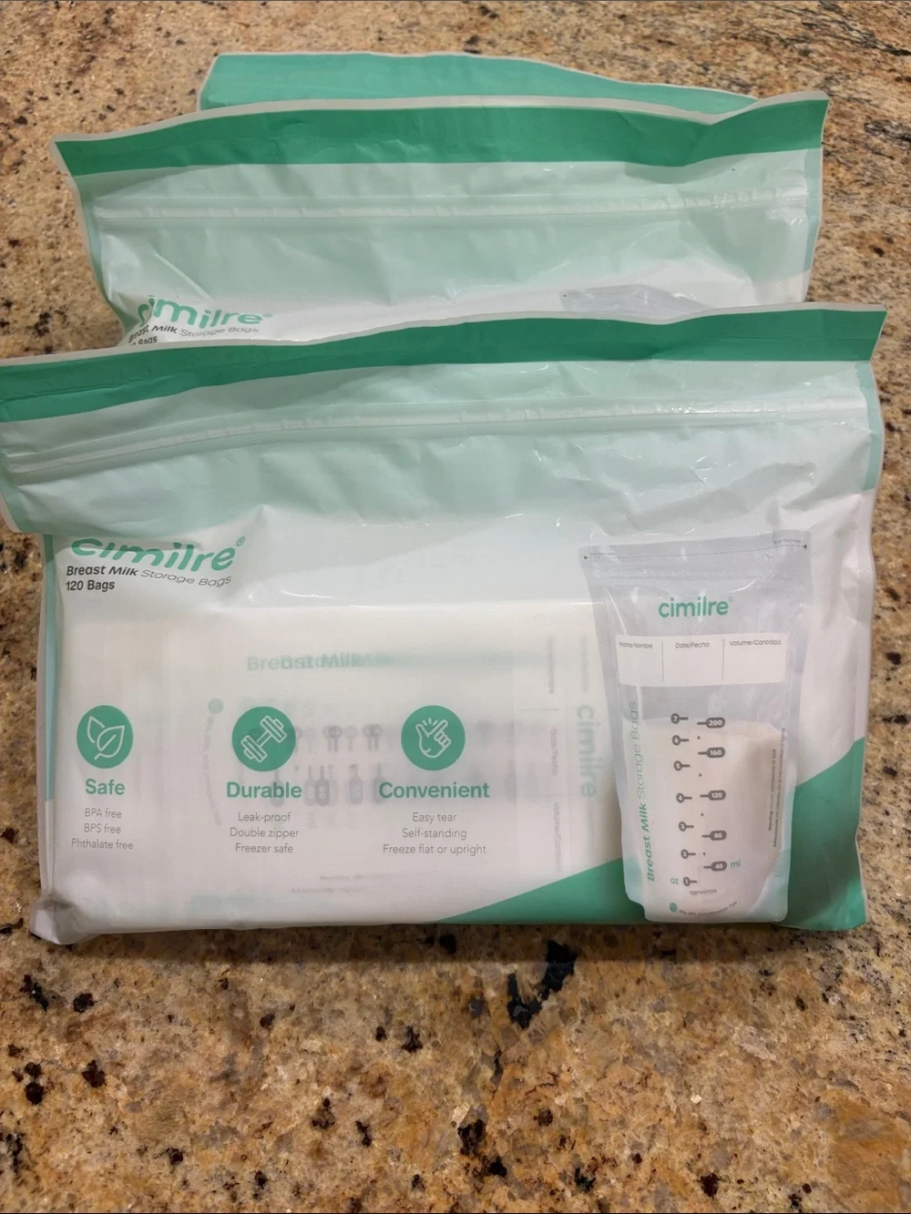 Cimilre Green Reclosable Storage Bags - Pack